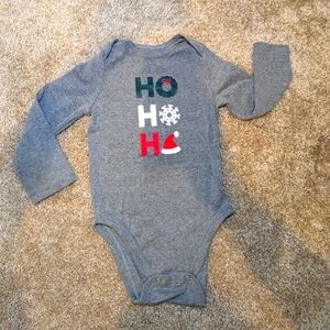 24 mo long sleeve cotton onesie - Christmas Santa themed